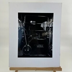 Mercer Vintage Car Grille Radiator Emblem Black and White Photo Print